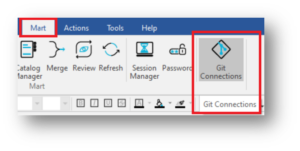 Git connections. mart server. erwin data modeler 12.0