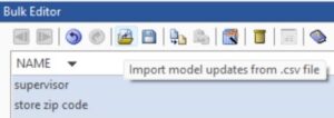 bulk editor import model updates from csv file