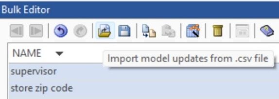 bulk editor import model updates from csv file